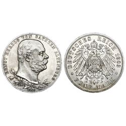 Saxe-Altenburg (German States), 5 mark, Ernst, 1903, 50th Year of Reign.