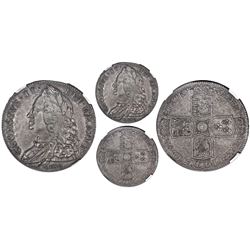 Great Britain (London, England), crown, George II, 1746, with Lima below bust, NGC MS 61.