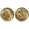 Image 1 : Great Britain (London, England), gold 1/2 sovereign, Edward VII, 1910, NGC MS 62.