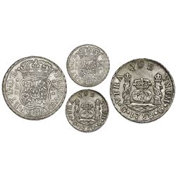 Guatemala, pillar 2 reales, Ferdinand VI, 1758J, large rosettes, rare.