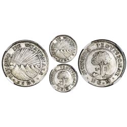 Guatemala (State), provisional 1 real, 1829M, very rare, NGC AU 50, ex-Brand/Norweb (stated on label