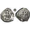 Image 1 : Guatemala, 8 reales, sun-over-mountains countermark (Type II, 1839) on cross side of a Potosi, Boliv