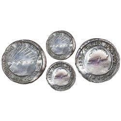 Tegucigalpa, Honduras, provisional (low-silver) 1 real, 1849G, NGC F 12, ex-O'Brien.