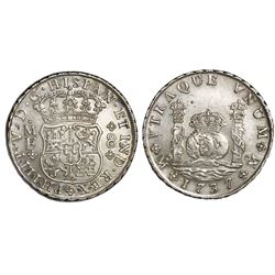 Mexico City, Mexico, pillar 8 reales, Philip V, 1737MF.