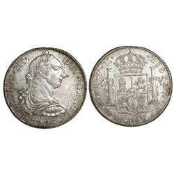 Mexico City, Mexico, bust 8 reales, Charles III, 1775FM.