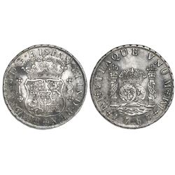 Lima, Peru, pillar 8 reales, Ferdinand VI, 1753J.