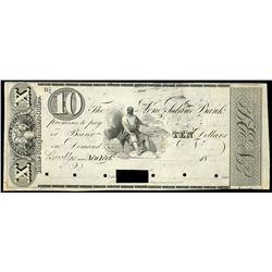 Brooklyn, New York, Long Island Bank, $10 front proof, 18XX (1843-45), plate position B.