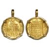 Image 1 : Holland, United Netherlands, gold ducat, 1729, ex-Vliegenthart (1735), mounted in 18K gold pendant.