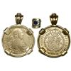 Image 1 : Madrid, Spain, bust gold 2 escudos, Charles IV, 1789MF, mounted in 14K gold bezel with sapphire at t