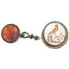 Image 1 : Small wax-seal (bird on branch motif), gilt copper and agate, intact, ex-Hartwell (1787).