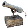 Image 1 : Early 19th-century American bronze swivel-mount cannon with iron tiller.