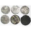 Image 1 : Lot of six Dutch ducatoons (both Spanish portrait type and United "rider" type), some uncleaned as f