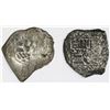 Image 1 : Lot of two Mexico City, Mexico, cob 8 reales, Philip V, assayers not visible.