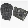 Image 2 : Lot of two Mexico City, Mexico, cob 4 reales, Philip V, assayer J and not visible, uncleaned.