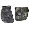 Image 2 : Lot of two Mexico City, Mexico, cob 4 reales, Philip V, assayers not visible.