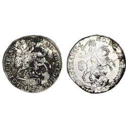 Lot of two Overijssel, United Netherlands, "rider" ducatoons, 1733.