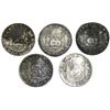 Image 2 : Lot of five Mexico City, Mexico, pillar 8 reales, Philip V, 1737MF.