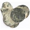 Image 1 : Small clump of about six Dutch copper duits (Zeeland, 1752), encrusted.