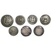 Image 2 : Lot of seven Mexico City, Mexico, small minor pillars and busts: 1R 1745M; 1/2R 1734MF, 1742M, 1743M