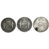 Image 2 : Lot of three Mexico City, Mexico, bust 8 reales, Charles III, as follows: 1780FF, 1782FF and 1783FF.