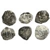 Image 2 : Lot of six Lima, Peru, cob 1R: 1692V, 1695R, 1697H, 1709M, 1710H and 1729N.