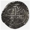 Image 2 : Potosi, Bolivia, cob 1/2 real, Philip II, assayer R (Rincon) to left, mintmark P to right.