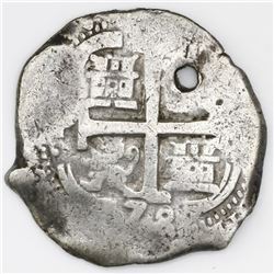 Potosi, Bolivia, cob 8 reales, 1678E.