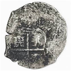 Potosi, Bolivia, cob 2 reales, 1668E.