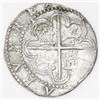 Image 2 : Seville, Spain, cob 1 real, Philip II, assayer Gothic D below mintmark S to left.