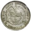 Image 2 : Medellin, Colombia, 5 decimos, 1886, fineness 0,500/0,835, decimos without accent, PCGS AU50.