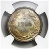 Image 2 : Colombia, copper-nickel papel moneda 1 peso, 1910AM, NGC MS 64, finest and only example in NGC censu
