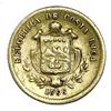 Image 2 : Costa Rica, gold 1 peso, 1866.