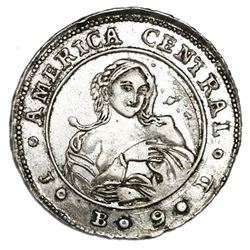 Costa Rica, 1 real, 1849JB, "Madonna and child" proclamation issue.