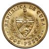 Image 2 : Cuba (struck at the Philadelphia mint), gold 2 pesos, 1916.