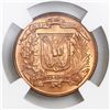 Image 2 : Dominican Republic, 1 centavo, 1947, NGC MS 65 RD.