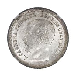 Guatemala, 2 reales, 1867R, NGC MS 64, KM Plate Coin.