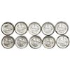 Image 2 : Lot of ten Guatemala 1/4R: 1872P, 1873P (six), 1874P (three).