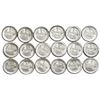 Image 2 : Lot of eighteen Guatemala 1/4R: 1875/3P (four), 1875P (nine), 1876P (four), 1878F.