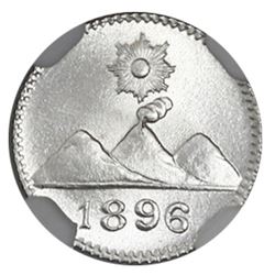 Guatemala, 1/4 real, 1896, wreath reverse, NGC MS 67, finest known in NGC census.