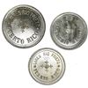 Image 2 : Lot of three Rio Prieto (Lares Municipio), Puerto Rico, german silver tokens, no date (late 1800s), 