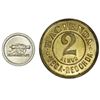 Image 1 : Lot of two Puerto Rico tokens: Mayaguez, copper-nickel 5 centavos, no date (1895), Adjuntas Ferreter