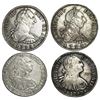 Image 1 : Lot of four Spanish colonial bust 8 reales of Charles III and IV (Bolivia: 1774JR; Mexico: 1775FM, 1
