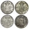 Image 2 : Lot of four Spanish colonial bust 8 reales of Charles III and IV (Bolivia: 1774JR; Mexico: 1775FM, 1