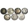 Image 1 : Lot of seven Spanish colonial bust 8 reales of Charles IV and Ferdinand VII (Mexico: 1795FM, 1804TH,