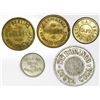 Image 2 : Lot of five miscellaneous Central American tokens: San Jose, Costa Rica, brass 1 cajuela coffee toke