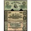 Image 1 : Lot of three Confederate States notes, 1861-64.