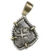 Image 2 : Mexico City, Mexico, cob 1 real, Philip V, assayer not visible, mounted in twisted-wire silver bezel