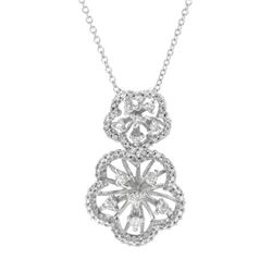 0.48 CTW Diamond Necklace 14K White Gold - REF-42X3R