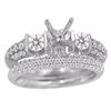 Image 1 : 0.42 CTW Diamond Semi Mount Ring 14K White Gold - REF-45M5F