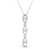 Image 1 : 0.07 CTW Diamond Necklace 14K White Gold - REF-18N2Y